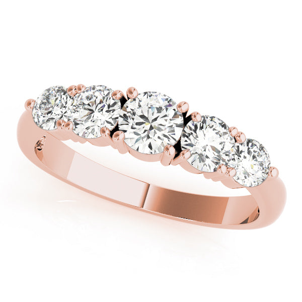 14K Rose Gold 1 ct tw Diamond Wedding Ring