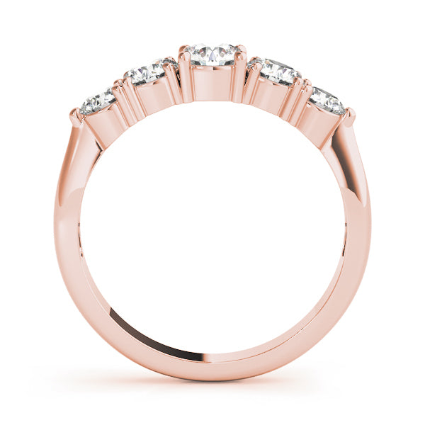 14K Rose Gold 1 ct tw Diamond Wedding Ring