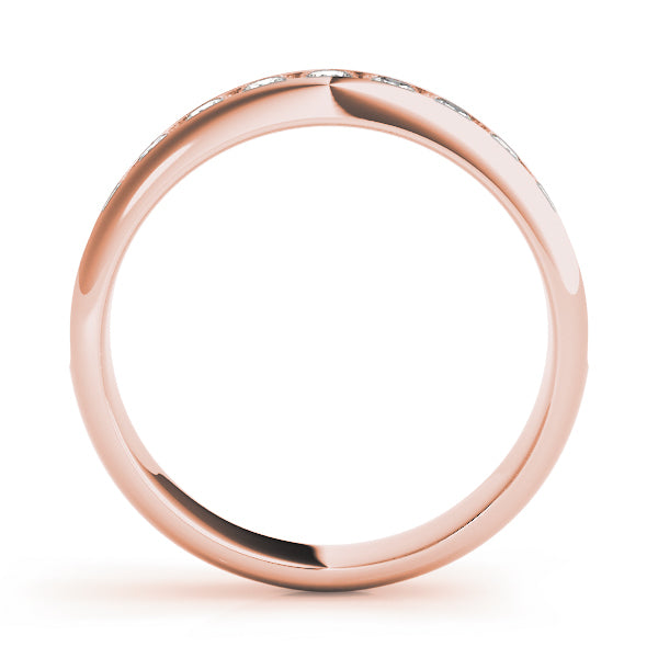 18K Rose Gold 1 ct tw Diamond Wedding Ring
