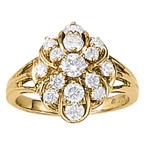 Platinum 1 ct Multi-Stone Diamond Fashion Ring