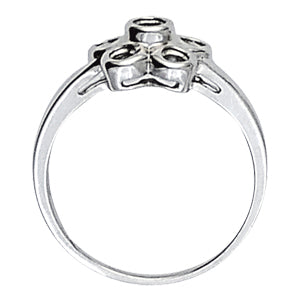14K White Gold Round Diamond Fashion Ring