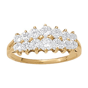 18K White Gold Round Diamond Fashion Ring