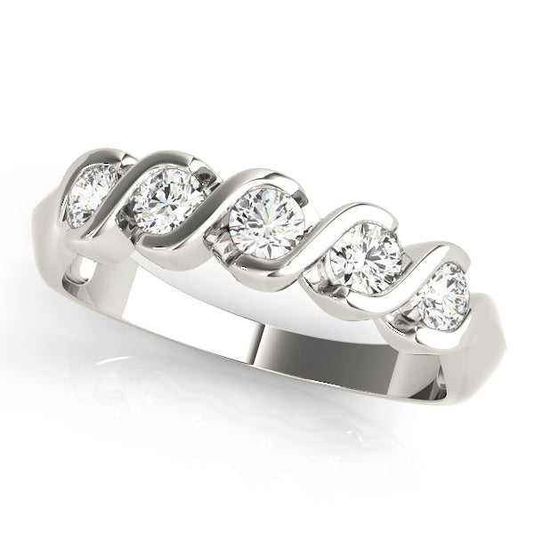 Platinum 1 CT Diamond Multi-Stone Wedding Band