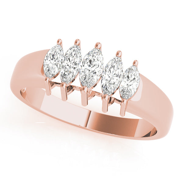 14K Rose Gold 1 1/3 ct tw Fancy Shape Diamond Wedding Ring