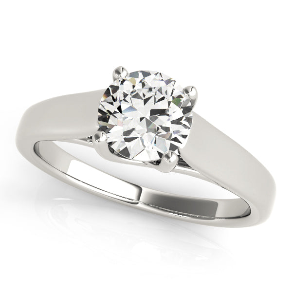 Platinum 1 CT Round Diamond Solitaire Engagement Ring