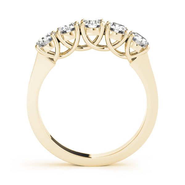 14K Yellow Gold 5-Stone Diamond Wedding Ring