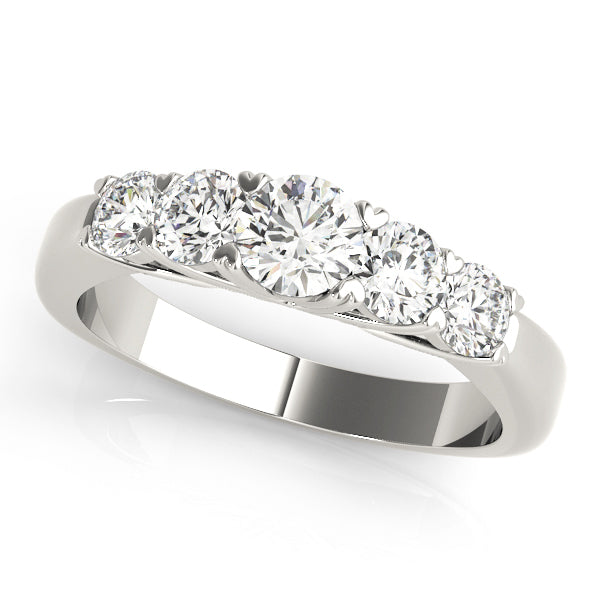 Platinum 1 CT Round Diamond Wedding Band