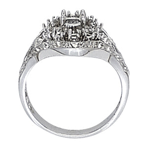 Platinum 1 CT Round Diamond Fashion Ring
