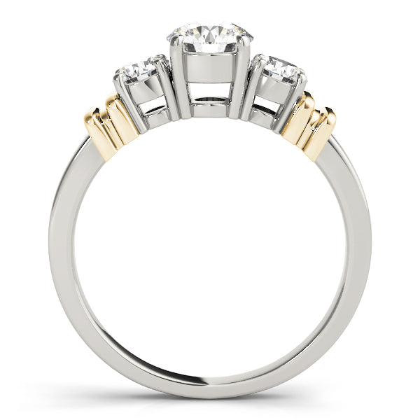 14K Yellow Gold 1 CT Round Diamond Engagement Ring