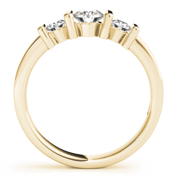 18K Yellow Gold 1ct Round Diamond Engagement Ring