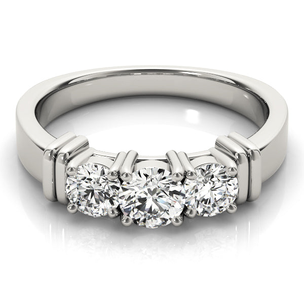 14K White Gold 1 CT Round Diamond Engagement Ring