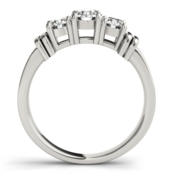 14K White Gold 1 CT Round Diamond Engagement Ring