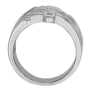 18K White Gold Round Diamond Fashion Ring