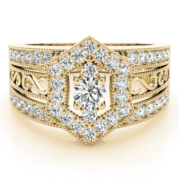 18K Yellow Gold 1/2 ct tw Fashion Diamond Ring