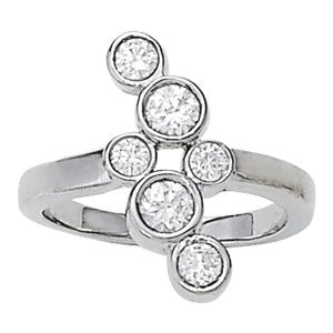 Platinum White Diamond Fashion Ring