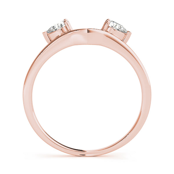 18K Rose Gold 1/3 ct tw Diamond Wedding Ring