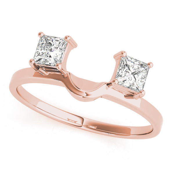 14K Rose Gold 0.87 CT Diamond Wedding Band