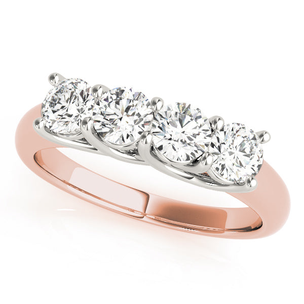 18K Rose Gold 1 CT Diamond Wedding Ring