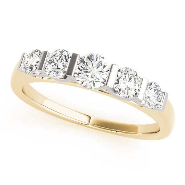 18K Yellow Gold Diamond Wedding Band 1 ctw