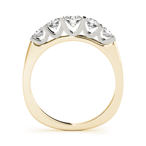 18K Yellow Gold Diamond Wedding Band 1 ctw