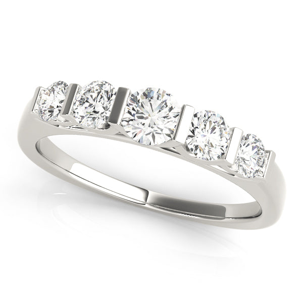 14K White Gold Round Diamond Wedding Ring