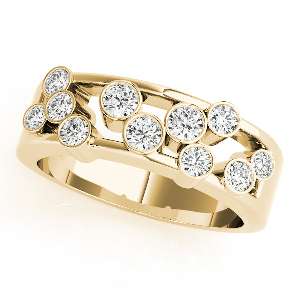 18K Yellow Gold Multi-Diamond Fashion Ring