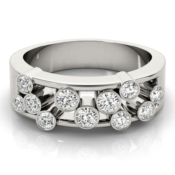 Platinum White Multi-Diamond Fashion Ring