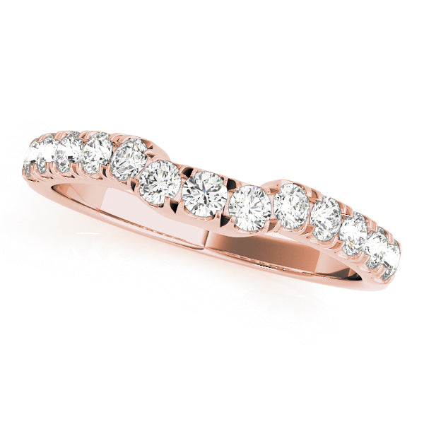 Rose Gold 1/4 CT Diamond Wedding Band