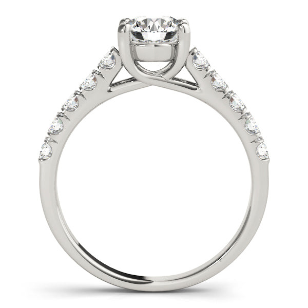 18K White Gold Diamond Trellis Engagement Ring