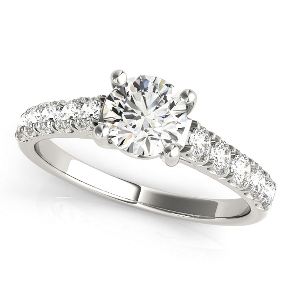 Platinum Trellis 3/4 CT Round Diamond Engagement Ring