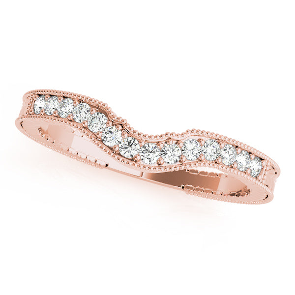 14K Rose Gold 1/5 ct tw Diamond Wedding Ring