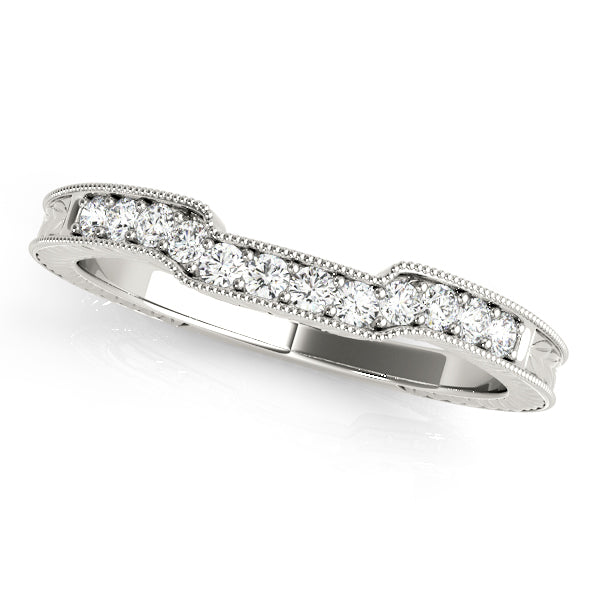 18K White Gold 12-Diamond Wedding Band