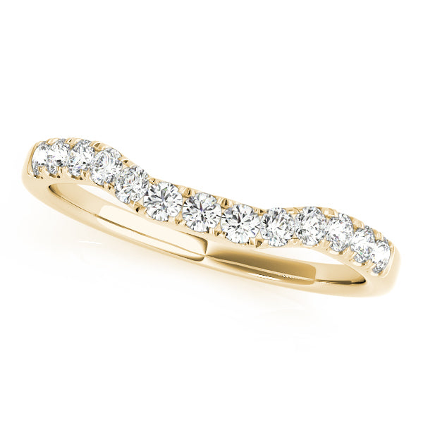18K Yellow Gold 1/2 CT Diamond Wedding Band