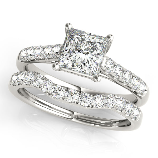 14K White Gold 1 CT Diamond Trellis Engagement Ring