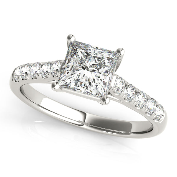 14K White Gold 1 CT Diamond Trellis Engagement Ring
