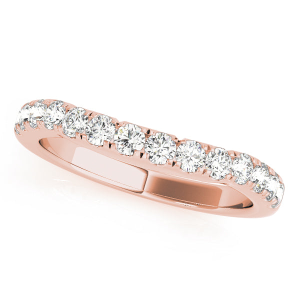 18K Rose Gold Diamond Wedding Ring