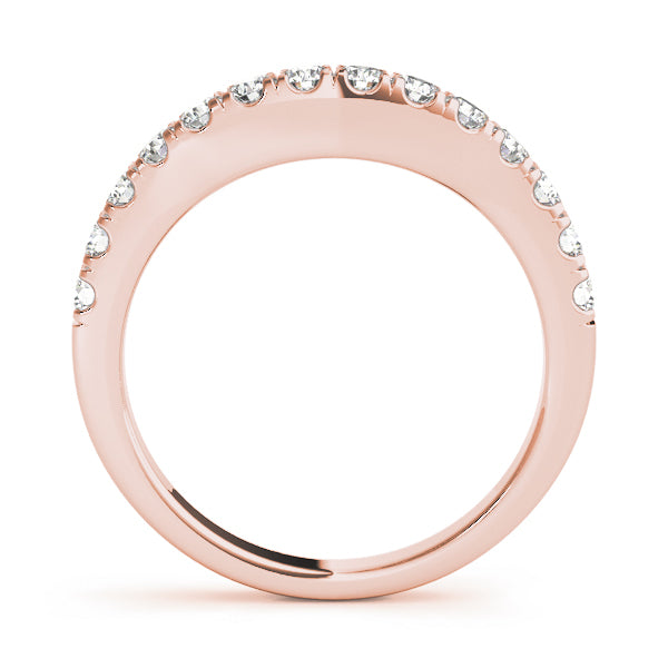 18K Rose Gold Diamond Wedding Ring