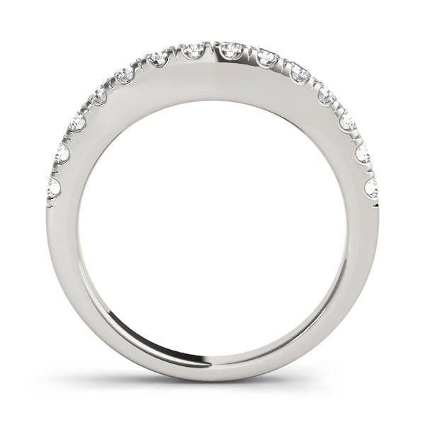 18K White Gold Multi-Diamond Wedding Band
