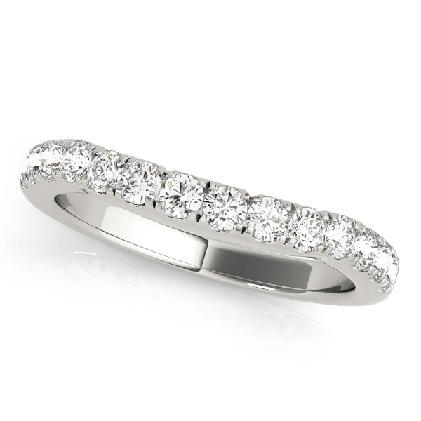 18K White Gold Multi-Diamond Wedding Band