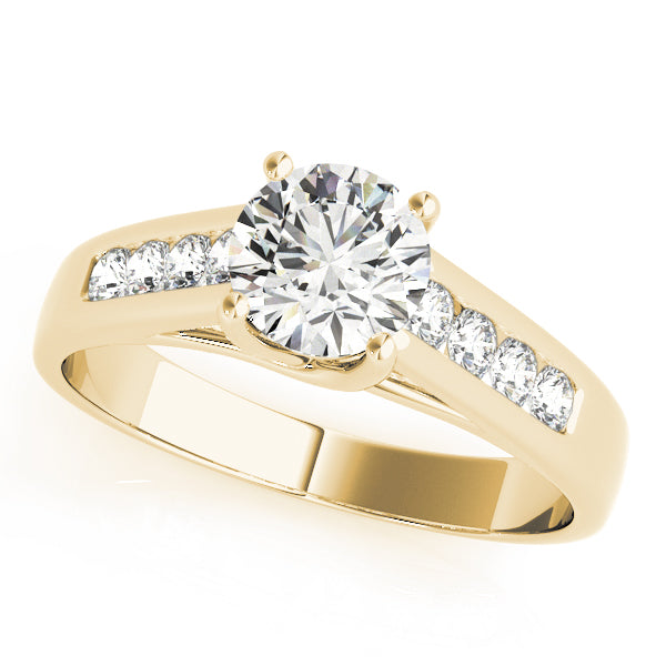 18K Yellow Gold 1.2 ctw Round Diamond Trellis Ring