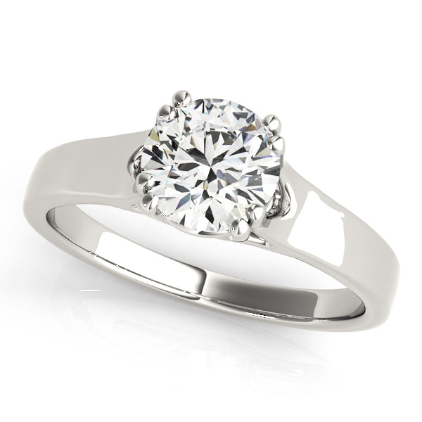 1ct Diamond 18K White Gold Solitaire Engagement Ring