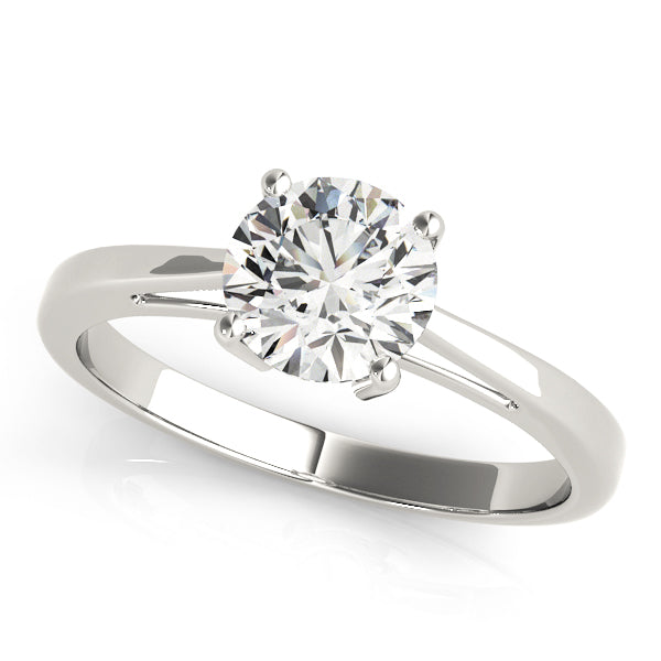 1 CT Platinum Round Diamond Engagement Ring