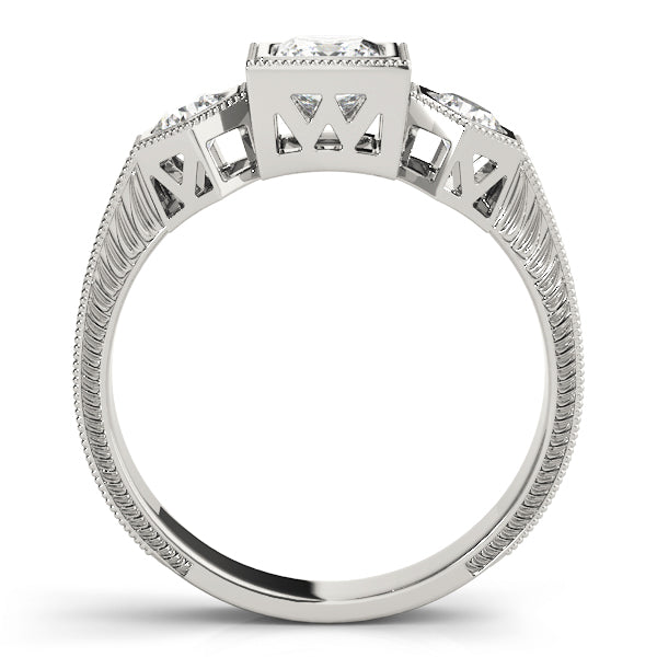 Platinum 1 CT Diamond Three Stone Engagement Ring