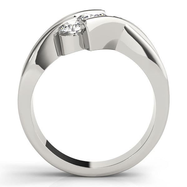 Platinum 1 CT Round Diamond Three Stone Engagement Ring