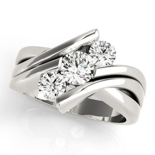 14K White Gold 1 CT Round Diamond Engagement Ring