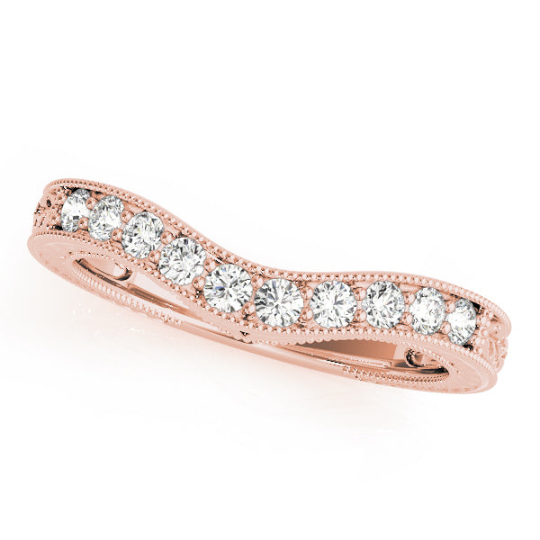 18K Rose Gold Multi-Diamond Wedding Ring