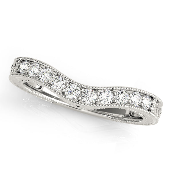 14K White Gold 1/2 ct tw Diamond Wedding Ring