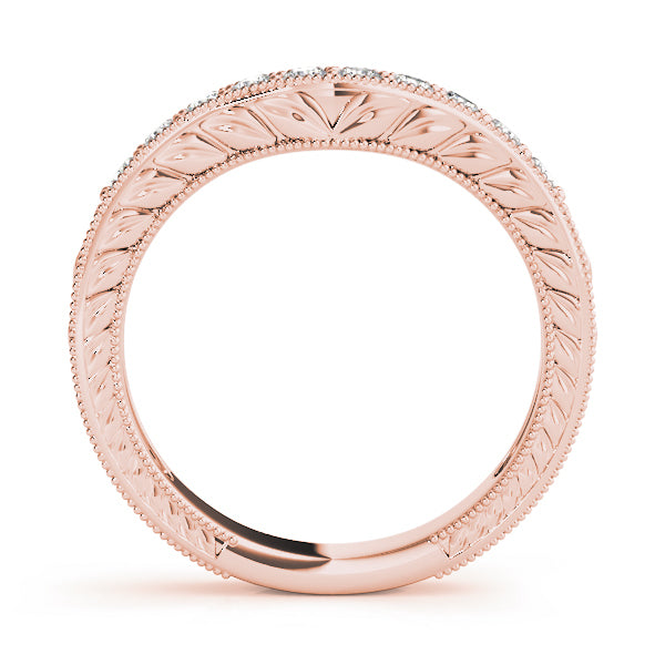 18K Rose Gold Multi-Diamond Wedding Band