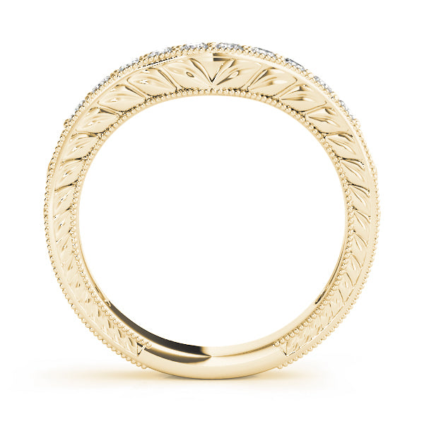 18K Yellow Gold 0.25 CT Diamond Wedding Band