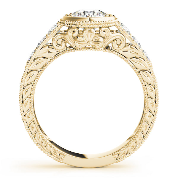 18K Yellow Gold Vintage 1 ct Diamond Engagement Ring